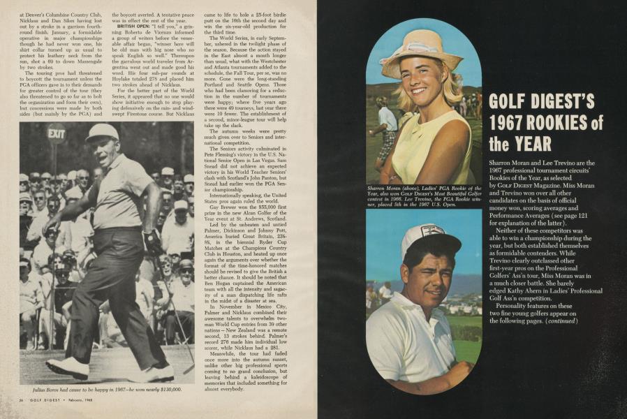 GOLF DIGEST’S 1967 ROOKIES of the YEAR