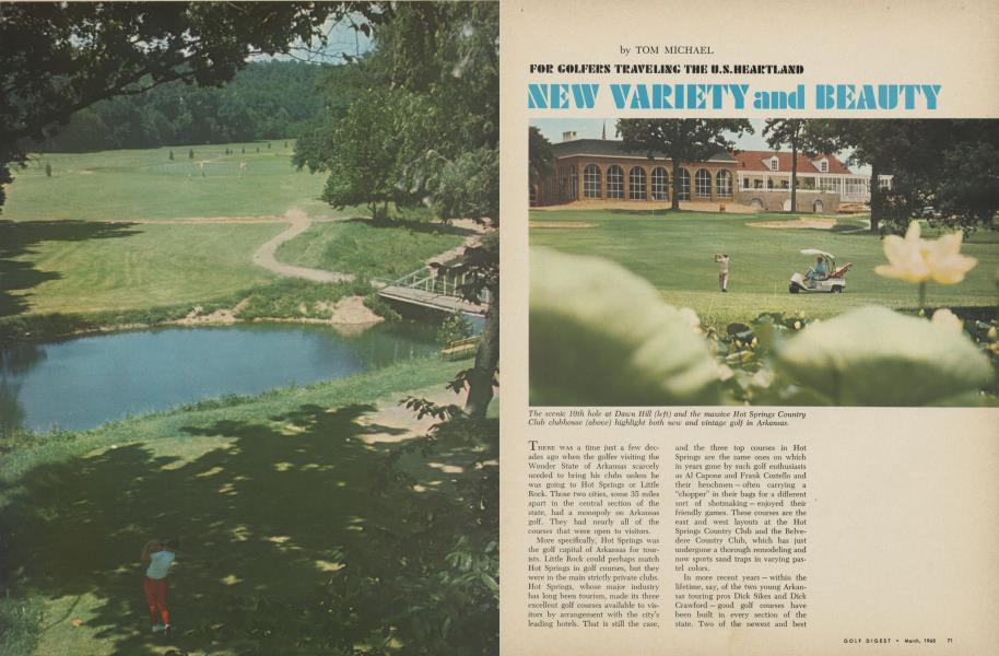 FOR GOLFERS TRAVELING THE U.S.HEARTLAND NEW VARIETY and BEAUTY