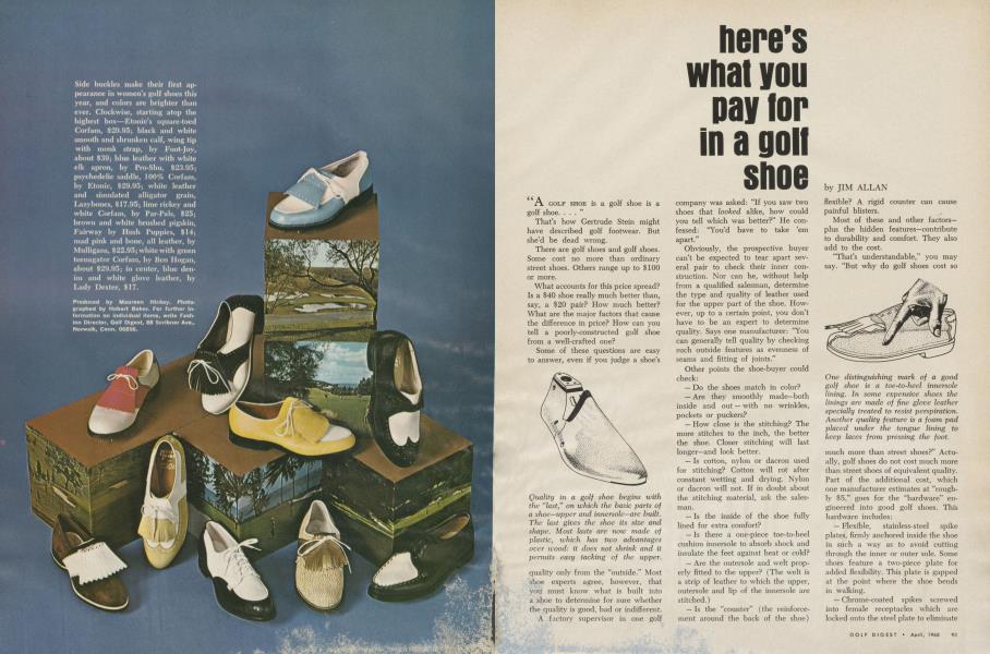 here's what you pay for in a golf shoe