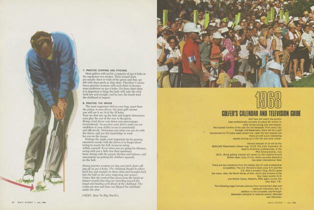 1968 GOLFER'S CALENDAR AND TELEVISION GUIDE