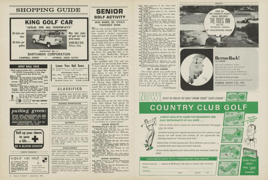 SENIOR GOLF ACTIVITY
