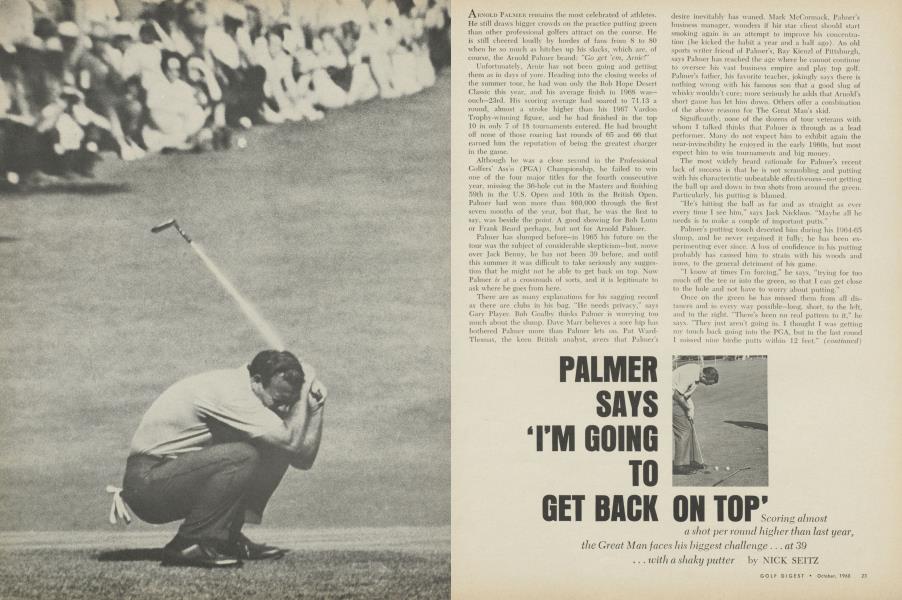 PALMER SAYS I’M GOING TO GET BACK ON TOP