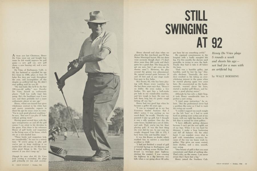 STILL SWINGING AT 92