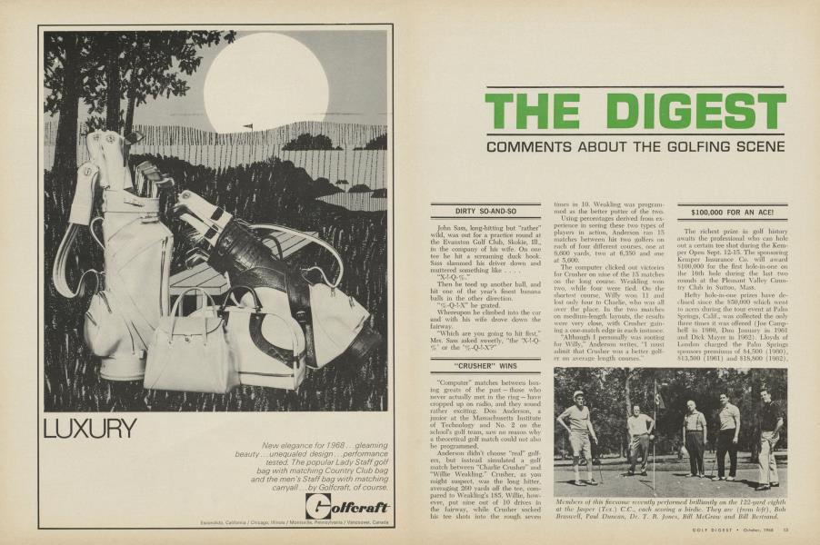 COMMENTS ABOUT THE GOLFING SCENE
