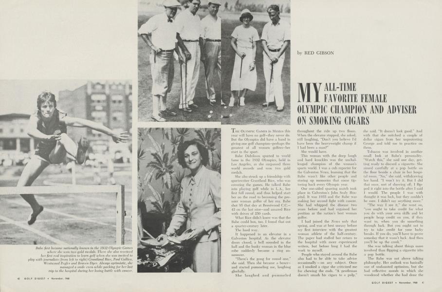 MALL-TIME FAVORITE FEMALE OLYMPIC CHAMPION AND ADVISER ON SMOKING CIGARS