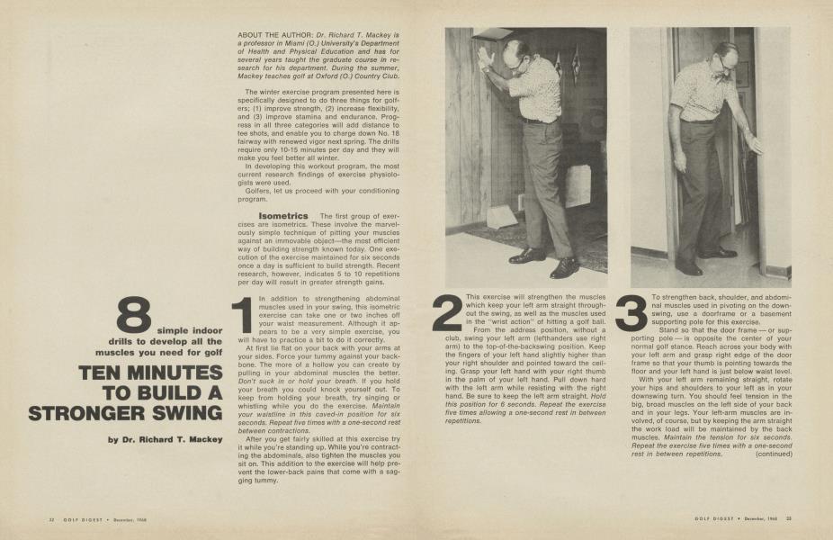 8 simple indoor drills to develop all the muscles you need for golf TEN MINUTES TO BUILD A STRONGER SWING