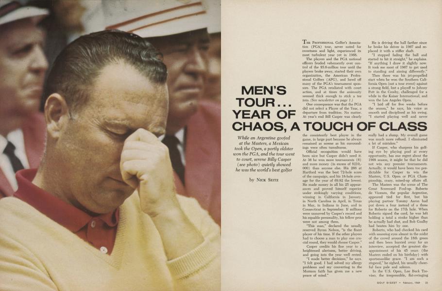 MEN’S TOUR... YEAR OF CHAOS, A TOUCH OF CLASS