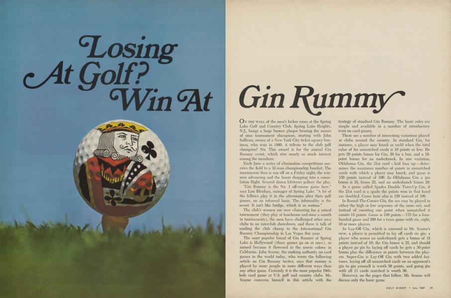 Losing At Golf? Win At Gin Rummy
