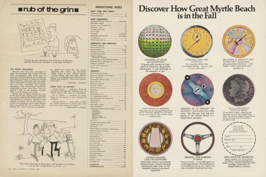 Myrtle beach Golf Digest OCTOBER 1969