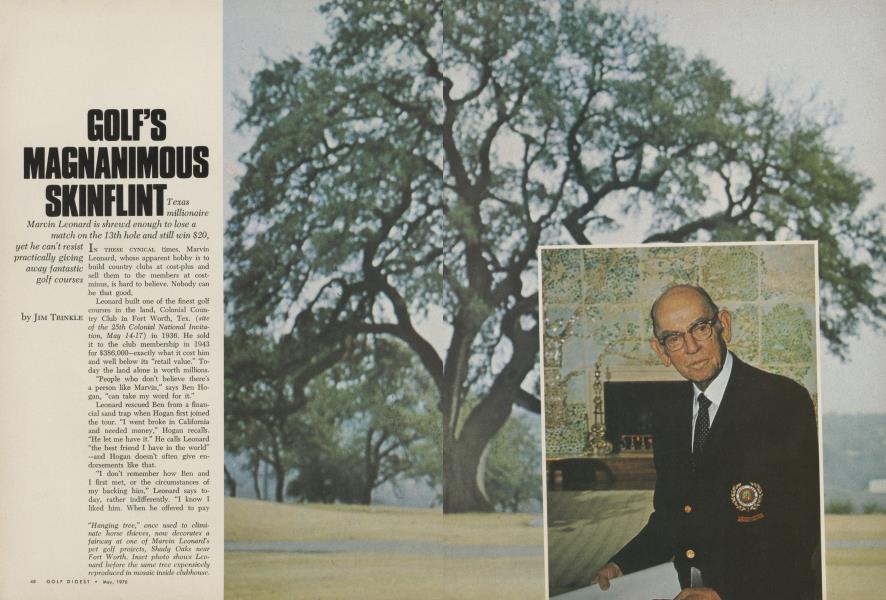 Golf's magnanimous skinflint