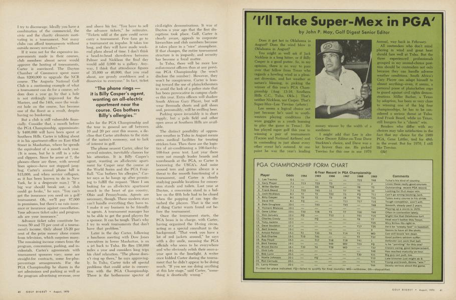 'I'll take Super-Mex in PGA'