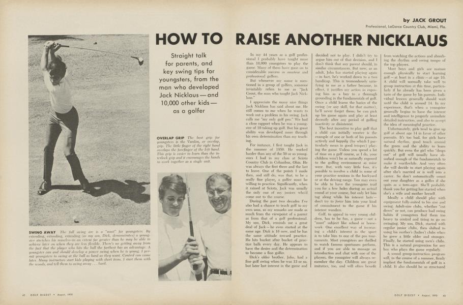 How to raise another Nicklaus