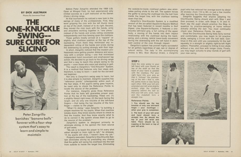 The one-knuckle swing—sure cure for slicing