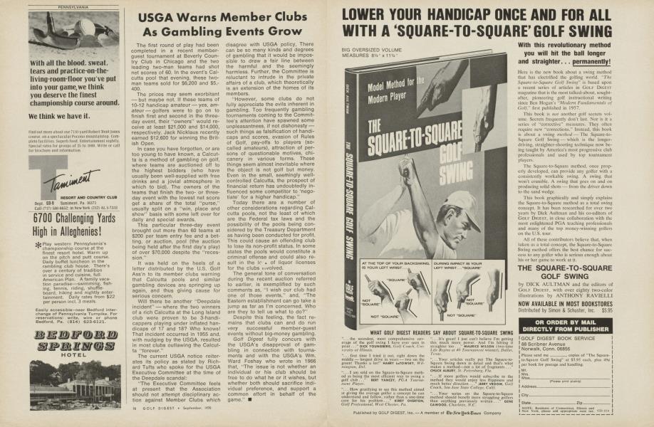 USGA warns member clubs as gambling events grow