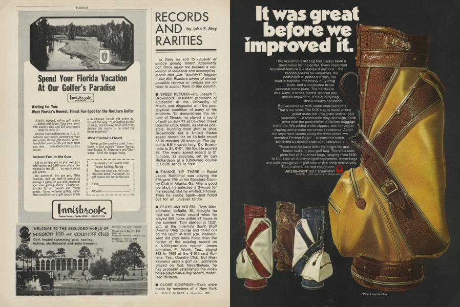 Records and rarities