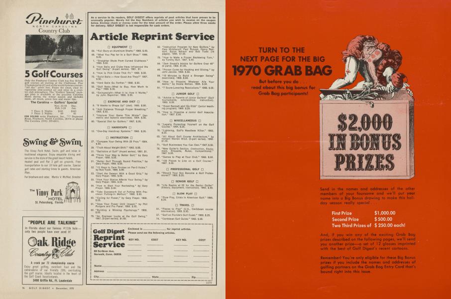 TURN TO THE NEXT PAGE FOR THE BIG 1970 GRAB BAG Turn to the next page for the big 1970 Grab Bag