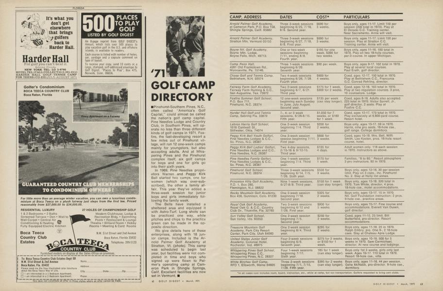 '71 golf camp directory