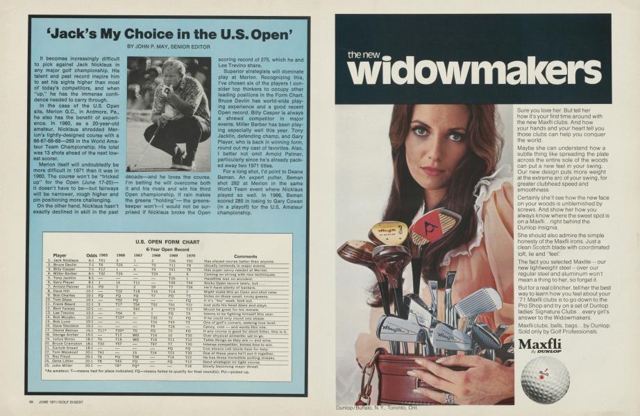 ‘Jack’s my choice in the U.S. Open’