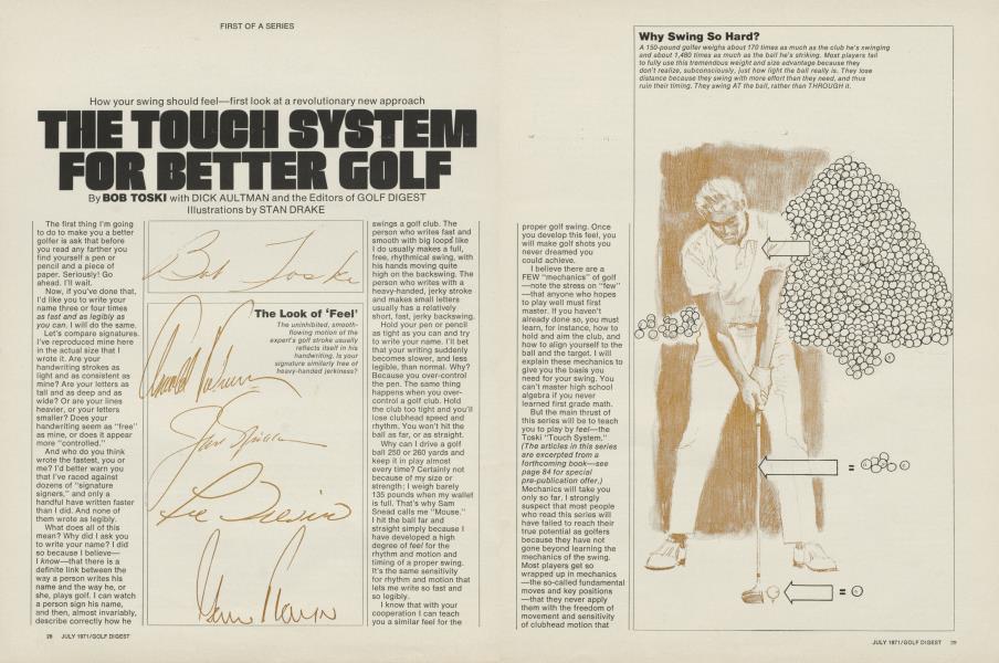 The touch system for better golf