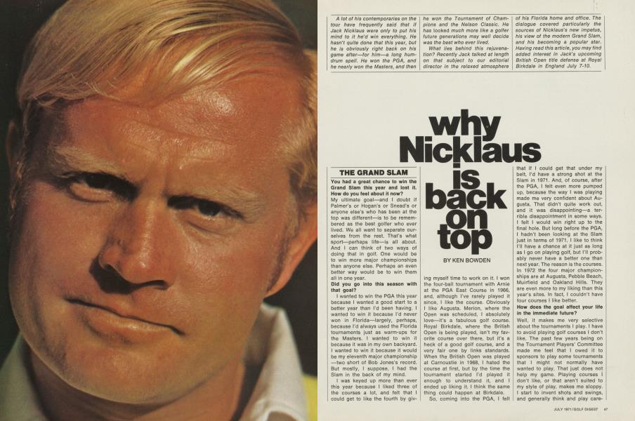 Why Nicklaus is back on top