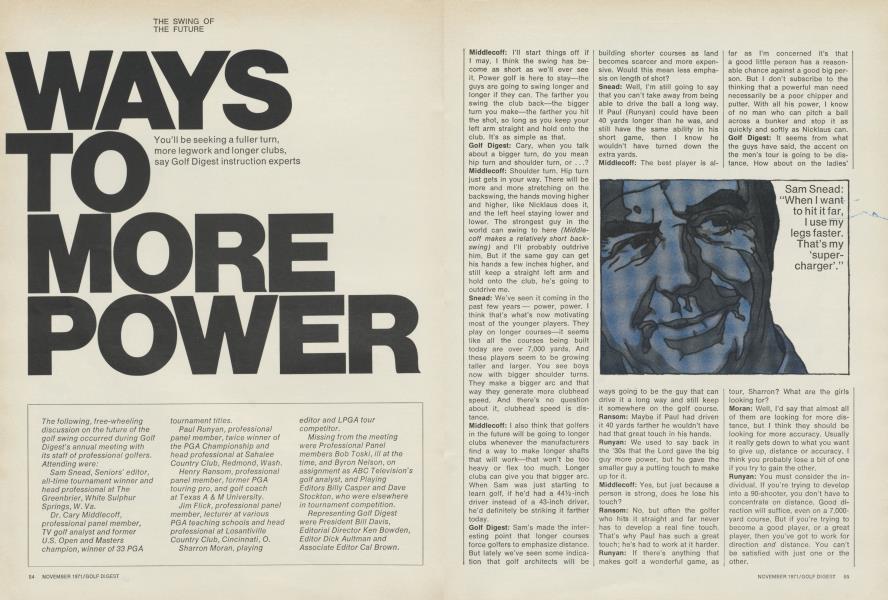 Ways to more power