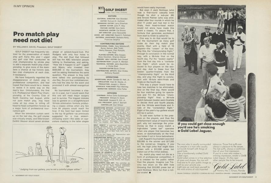 Pro match play need not die!