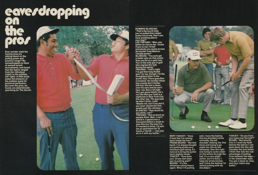 Eavesdropping on the pros