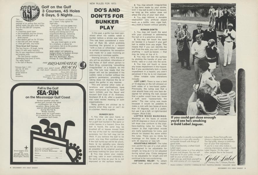 Do's and don'ts for bunker play