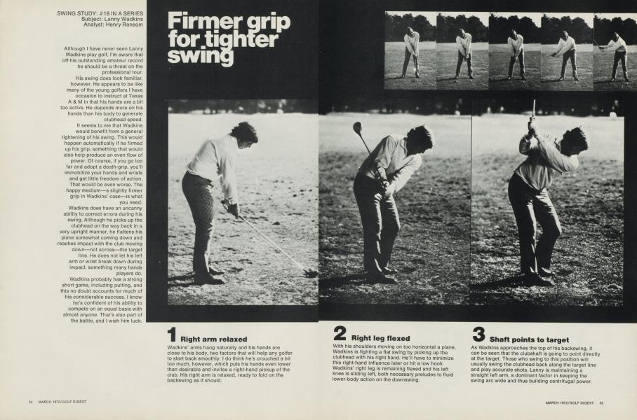 Firmer grip for tighter swing