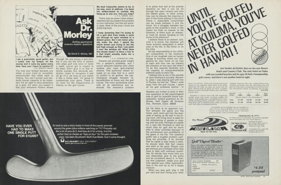 Golfing psychiatrist answers readers’ questions