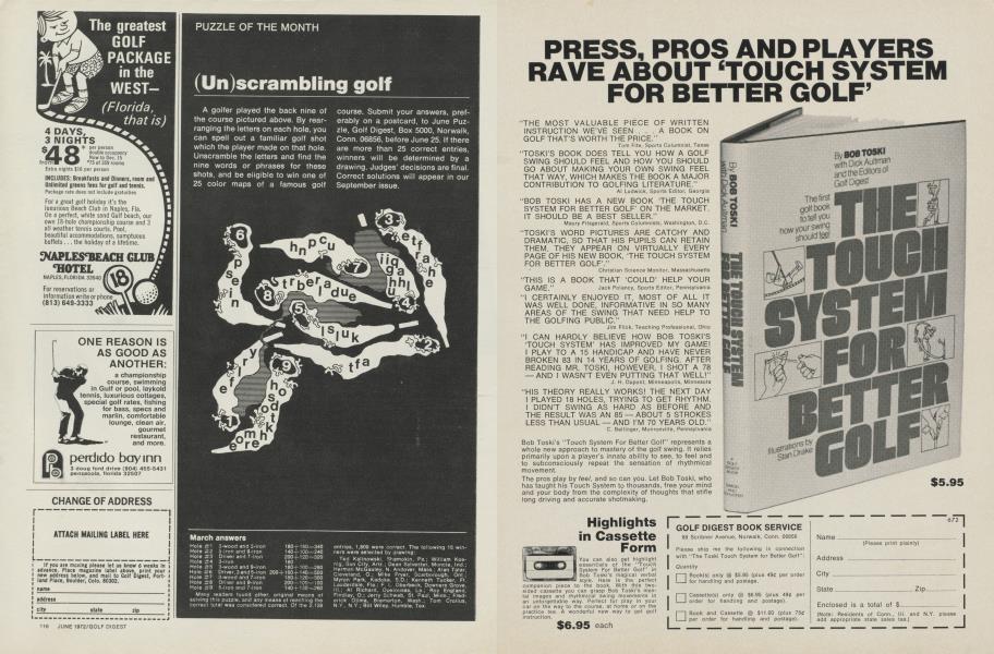 GOLF DIGEST BOOK SERVICE