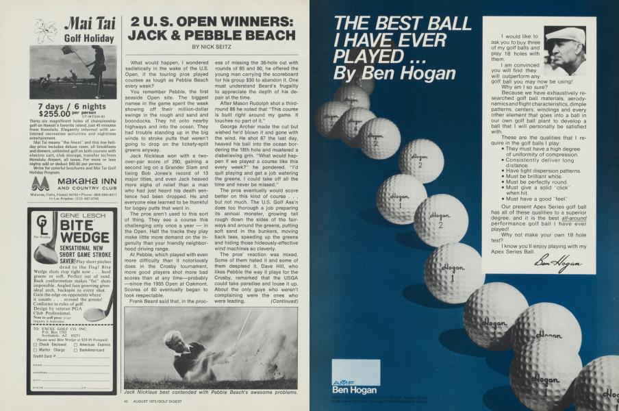 2 U.S. Open winners: Jack & Pebble Beach