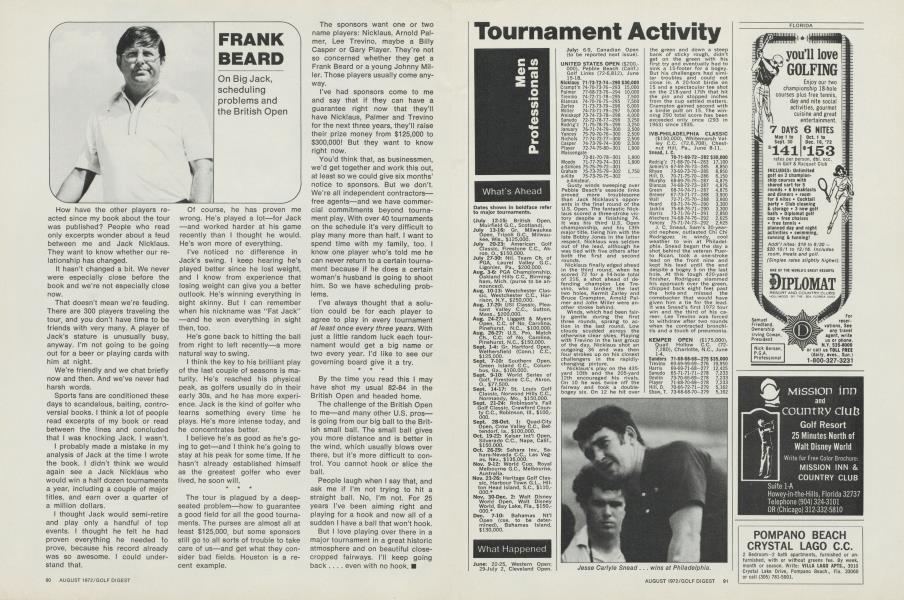 Frank Beard: On Big Jack, scheduling problems and the British Open