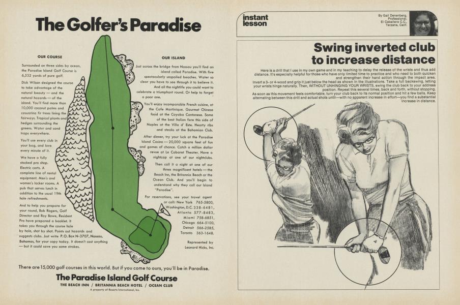 Swing inverted club to increase distance