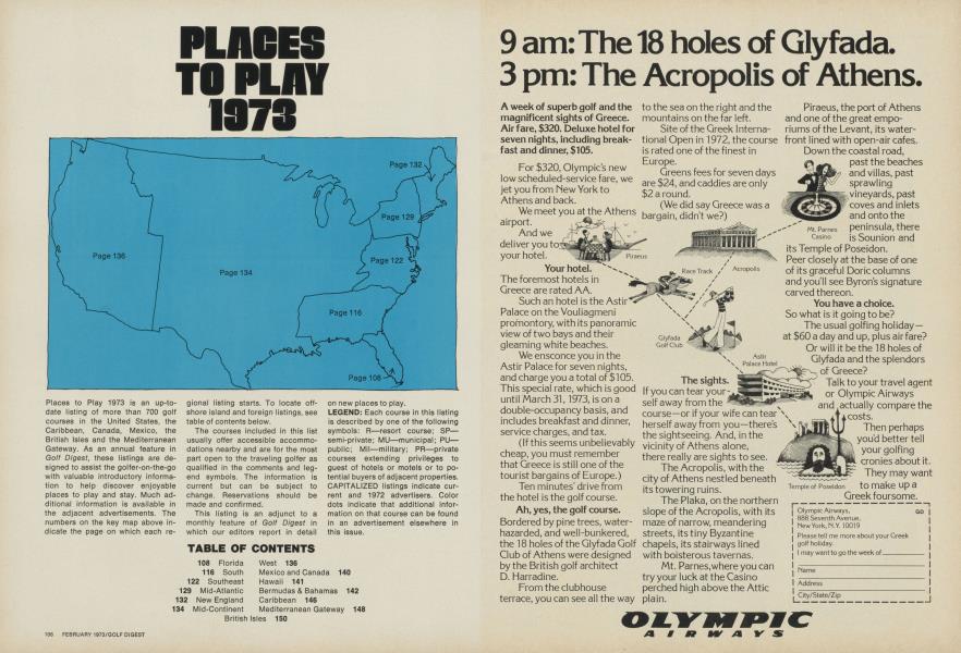 PLACES TO PLAY 1973