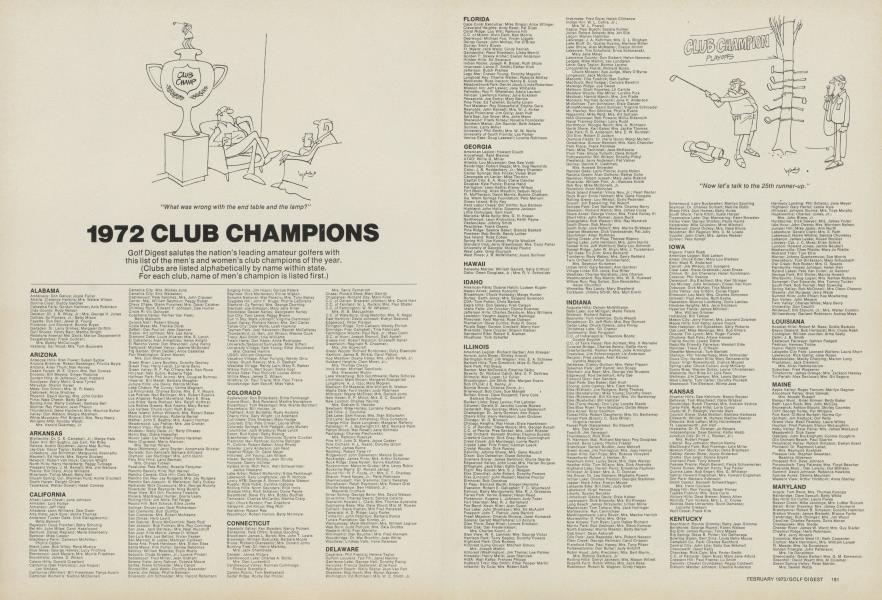 1972 CLUB CHAMPIONS