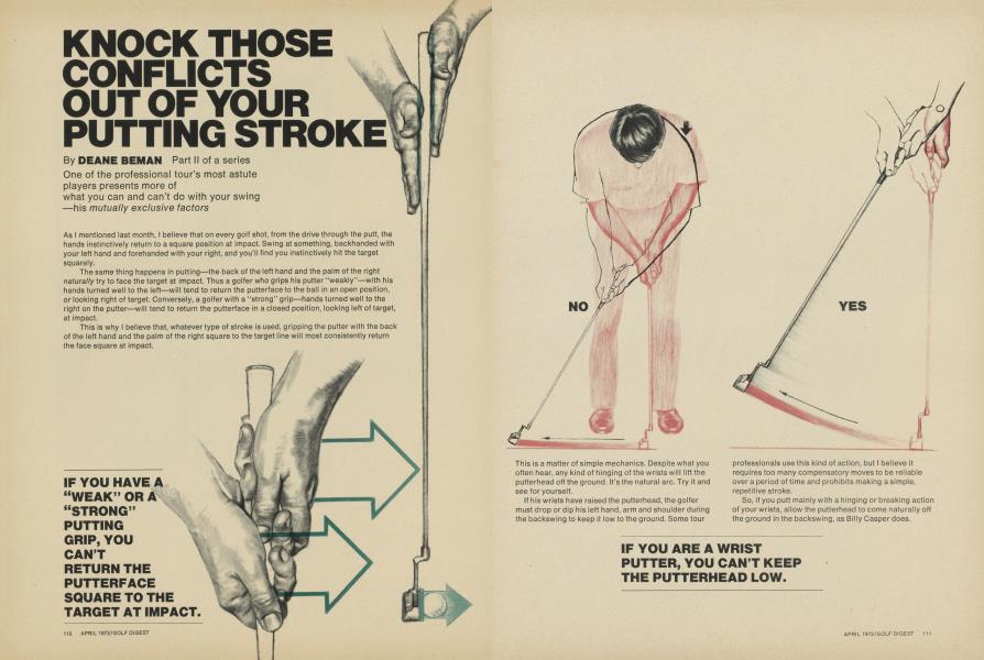 KNOCK THOSE CONFLICTS OUT OF YOUR PUTTING STROKE