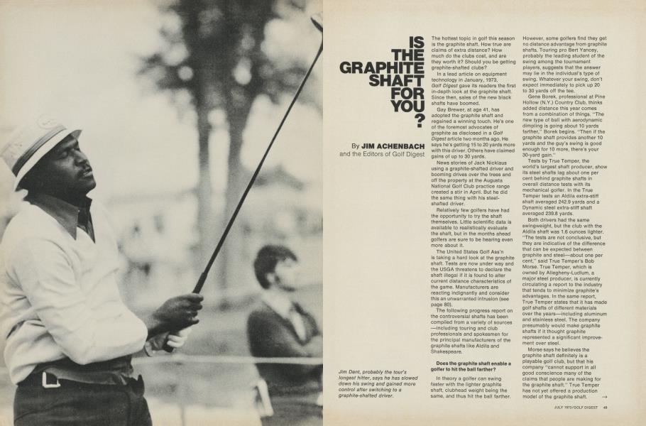 IS THE GRAPHITE SHAFT FOR YOU?