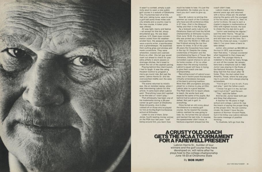 A CRUSTY OLD COACH GETS THE NCAA TOURNAMENT FOR A FAREWELL PRESENT