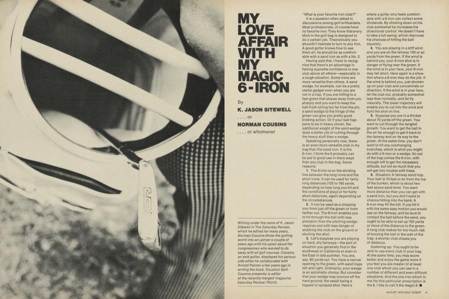 MY LOVE AFFAIR WITH MY MAGIC 6-IRON