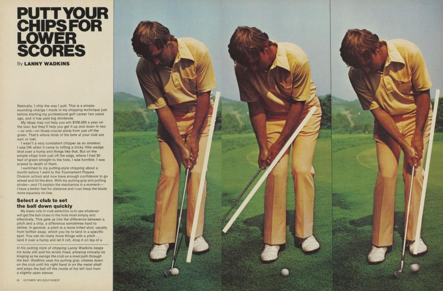 PUTT YOUR CHIPS FOR LOWER SCORES