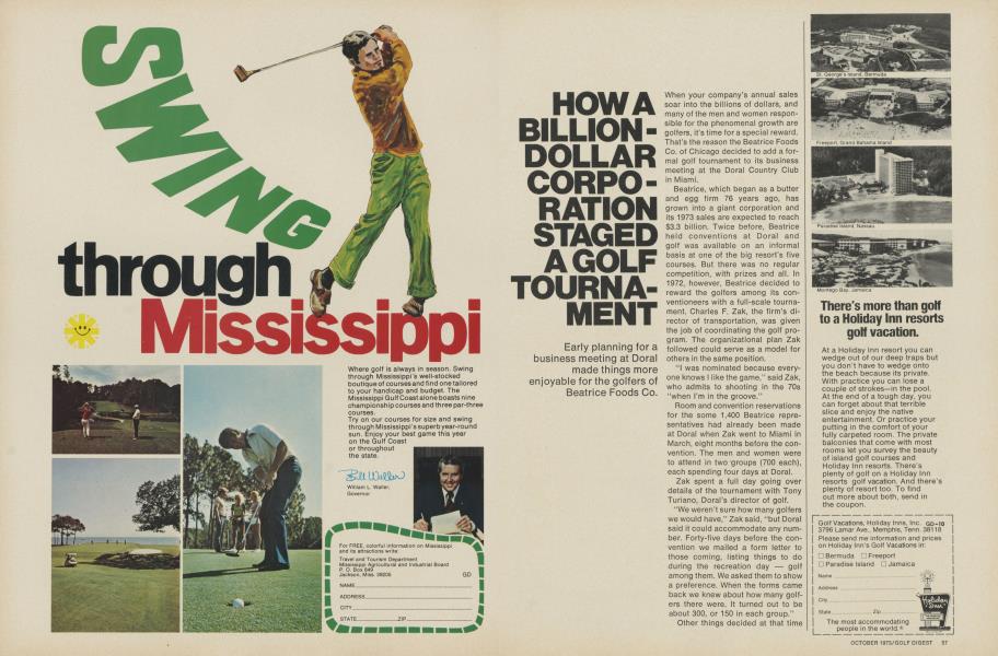 HOW A BILLION -DOLLAR CORPORATION STAGED A GOLF TOURNAMENT