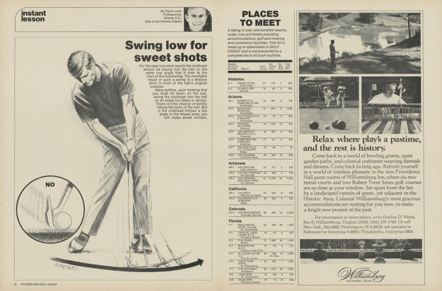 Swing low for sweet shots