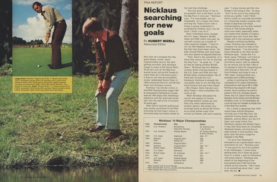 Nicklaus searching for new goals