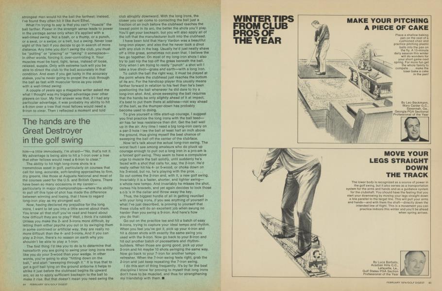 WINTER TIPS FROM CLUB PROS OF THE YEAR