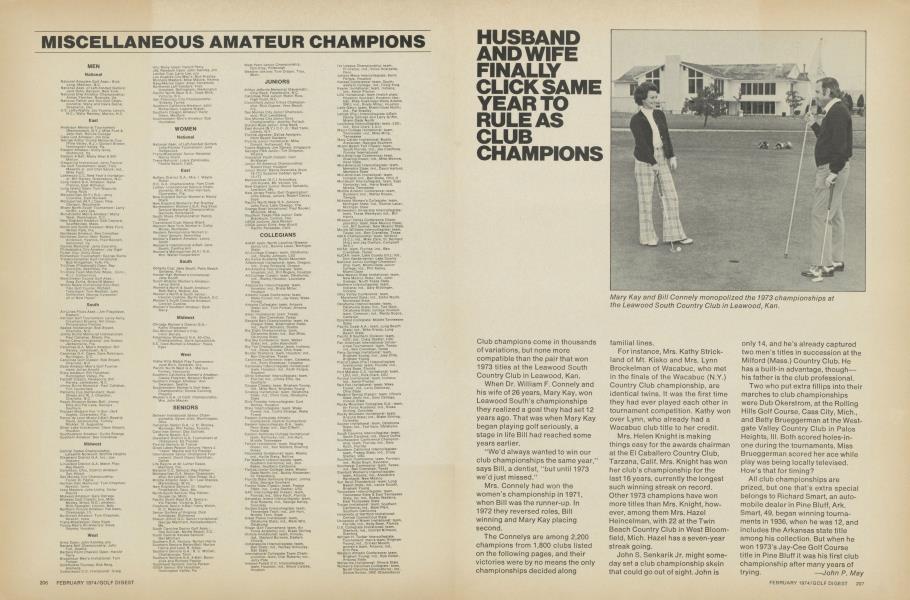 HUSBAND AND WIFE FINALLY CLICK SAME YEAR TO RULE AS CLUB CHAMPIONS