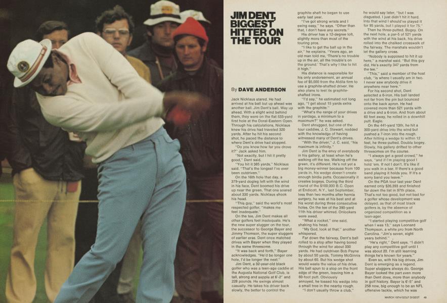JIM DENT BIGGEST HITTER ON THE TOUR