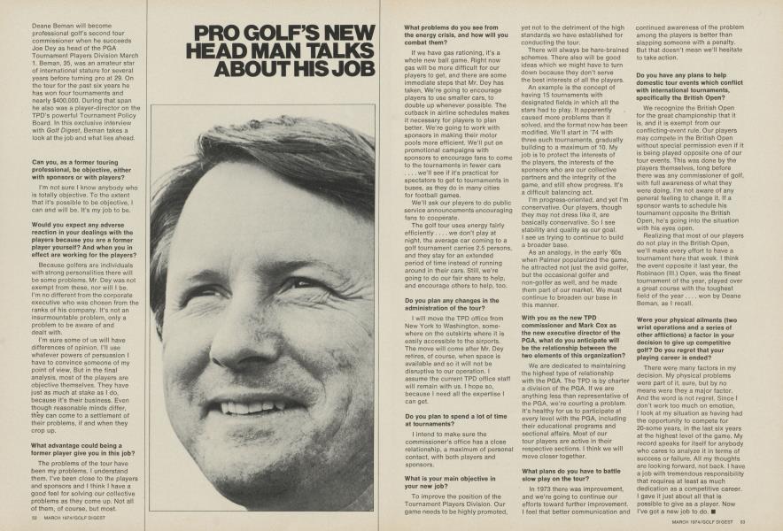 PRO GOLF’S NEW HEAD MAN TALKS ABOUT HIS JOB