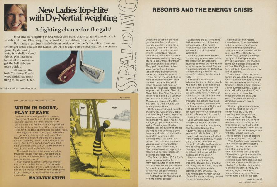 RESORTS AND THE ENERGY CRISIS