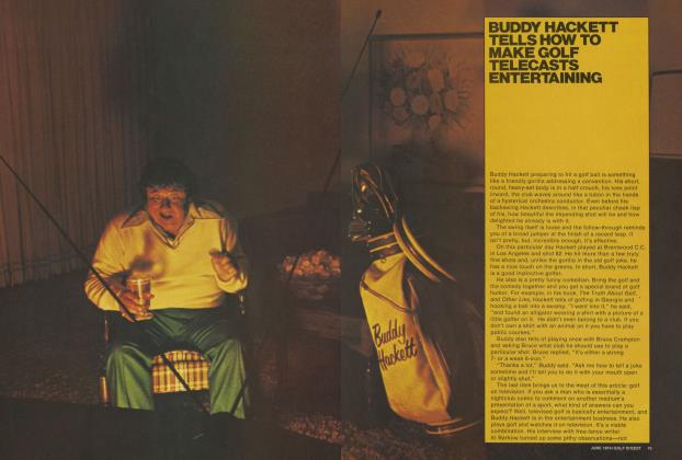 BUDDY HACKETT TELLS HOW TO MAKE GOLF TELECASTS ENTERTAINING